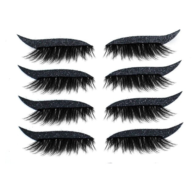 Eyeliner Eyelashes Sticker - Black