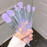 Purple Makeup Brush Set - Purple