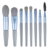 8Pcs Makeup Brushes Set - Blue